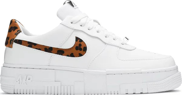 AF 1 Pixel in white and leopard print