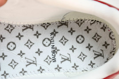 LV Trainer Red Monogram White Sneaker Shoes